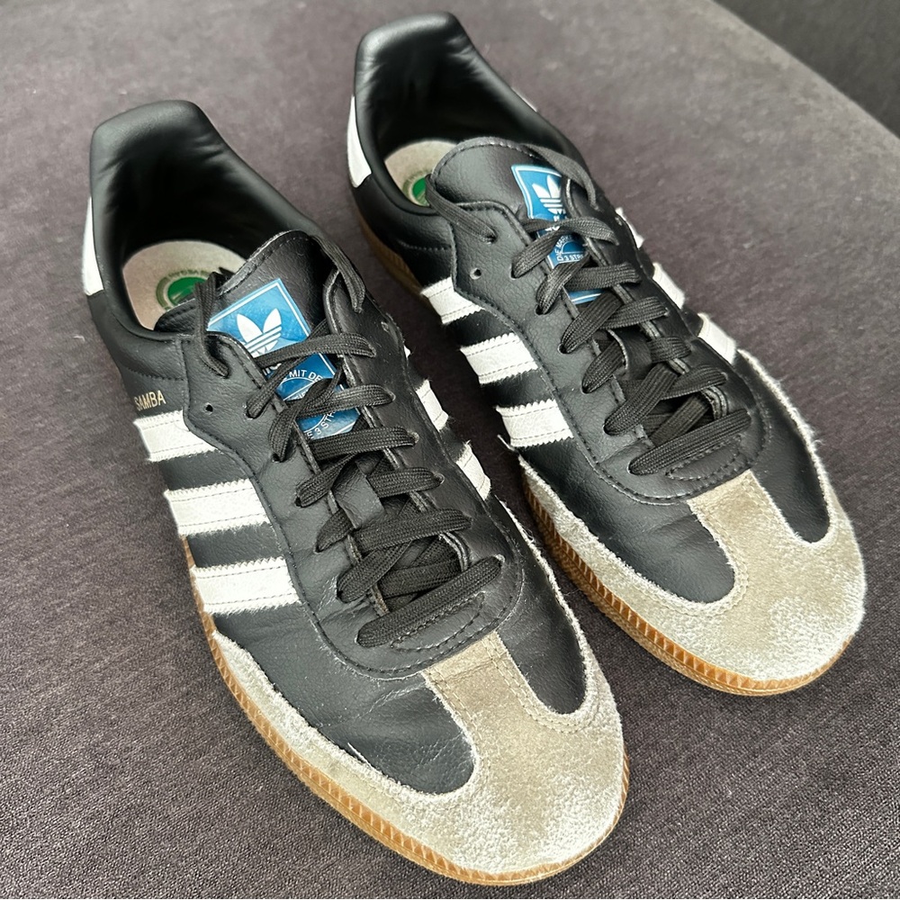 ADIDAS ORIGINALS BLACK SAMBA OG SNEAKERS